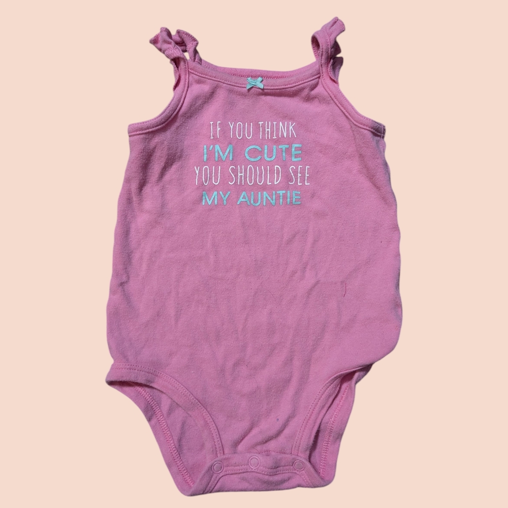 Carter's Pink Bodysuit Soft Cotton Sleeveless